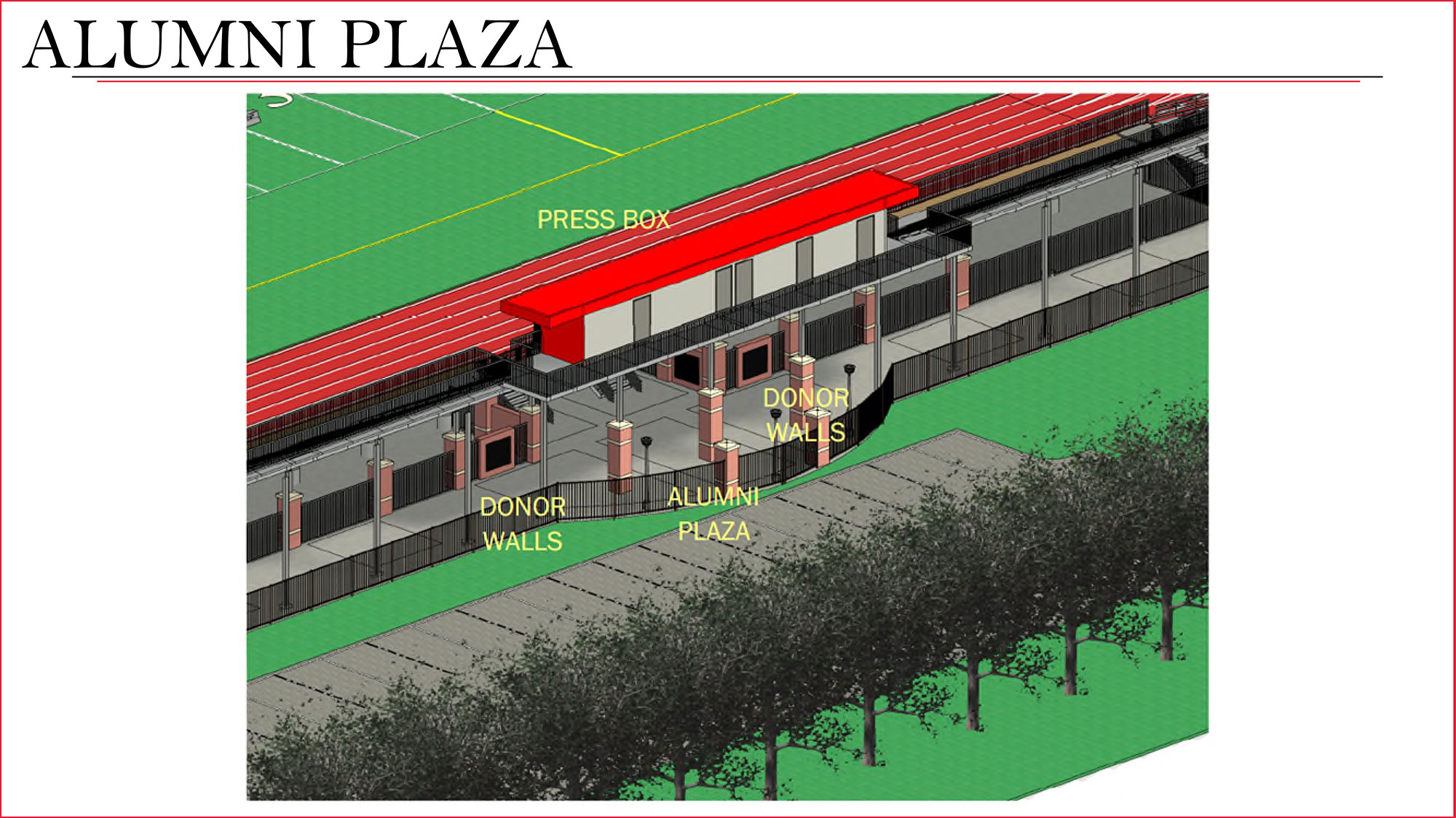 Benet Stadium alumni plaza
